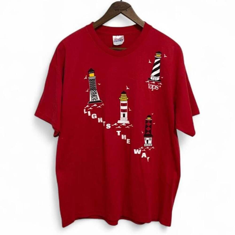 Hanes Vintage Lights The Way Lighthouse Graphic T-Shirt L